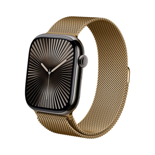 Brățară din oțel inoxidabil Crong Milano Steel pentru Apple Watch 44/45/46/49 mm (aur roz)