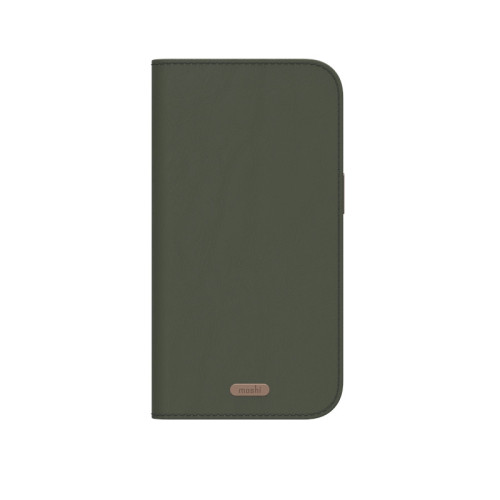 Leather 3-in-1 case with flap Moshi Overture MagSafe for Apple iPhone 17 Pro (Moss Green)
