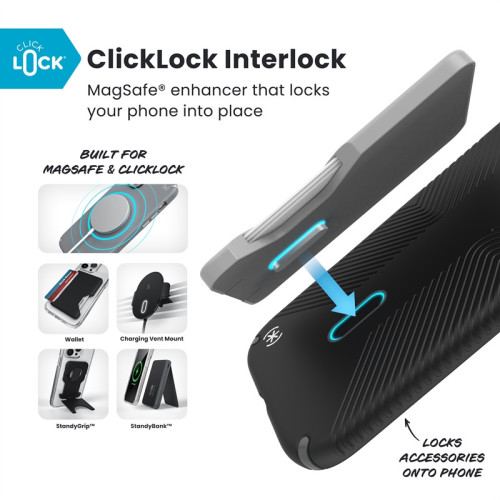 Etui Speck Presidio2 Grip ClickLock & MagSafe do Apple iPhone Air (Black / Slate Grey / White)