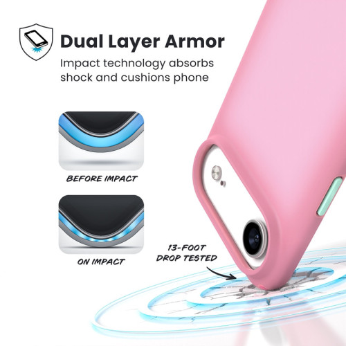 Etui Speck Presidio Lux MagSafe do Apple iPhone Air (Ibis Pink / Dark Ibis / Kanon Green)