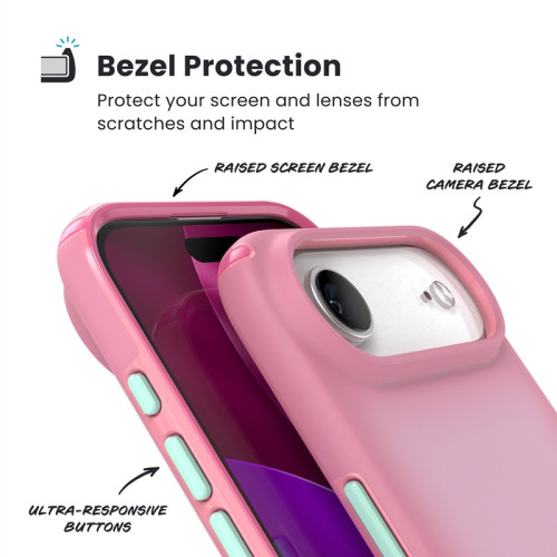 Etui Speck Presidio Lux MagSafe do Apple iPhone Air (Ibis Pink / Dark Ibis / Kanon Green)