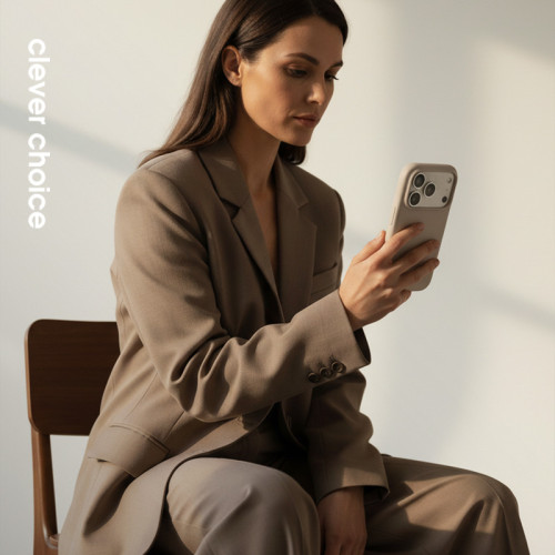 Etui Crong Color Cover Magnetic MagSafe für Apple iPhone 17 Pro Max (steinbeige)