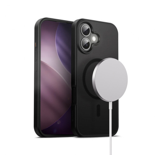 Crong Hybrid Frost MAG Cover MagSafe case for Apple iPhone 17 (black)