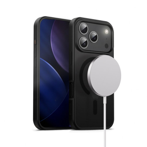 Crong Hybrid Frost MAG Cover MagSafe case for Apple iPhone 17 Pro (black)