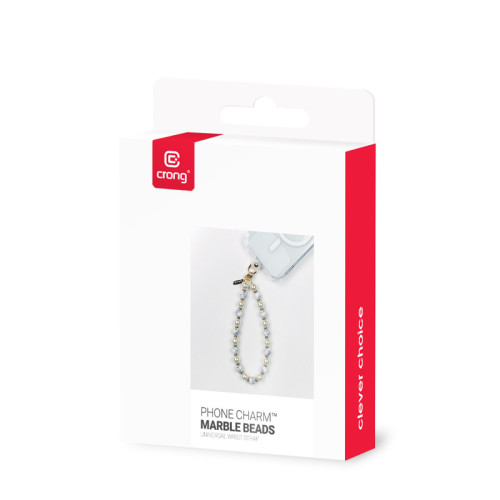 Culoare de telefon Crong Phone Charm (Margele Marmură)