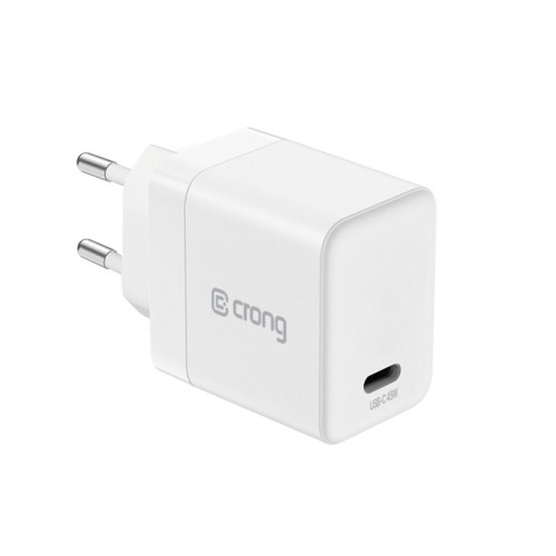 Ładowarka sieciowa Crong Ultra Compact GaN USB-C 45W PD 3.0 z PPS (biały)