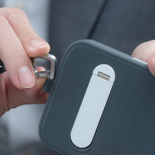 Smycz ze skóry eco do telefonu Moshi 2-in-1 Wrist & Body Strap with Adapter (Milktea Brown)