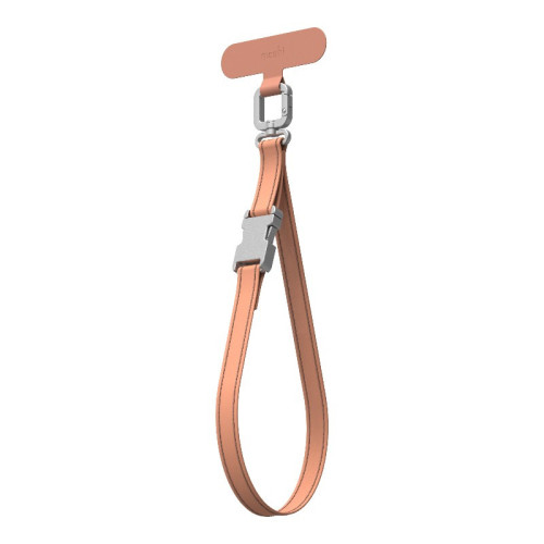 Smycz ze skóry eco do telefonu Moshi 2-in-1 Wrist & Body Strap with Adapter (Misty Coral)