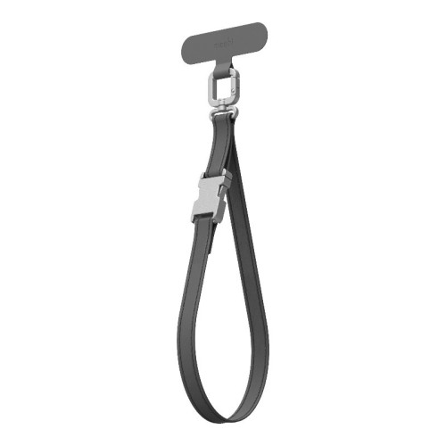 Smycz ze skóry eco do telefonu Moshi 2-in-1 Wrist & Body Strap with Adapter (Midnight Gray)