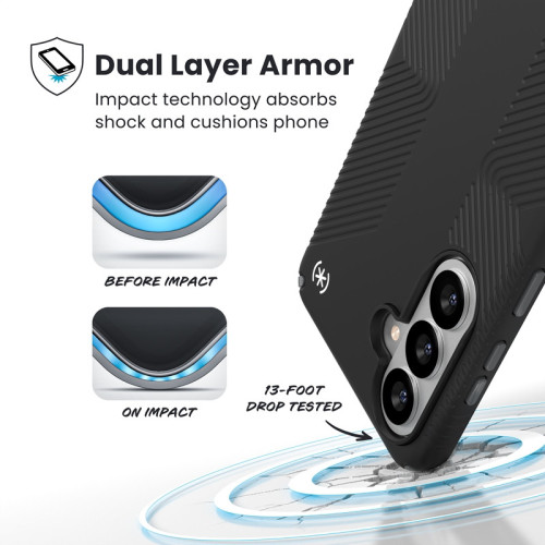 Etui Speck Presidio2 Grip Magnet do Samsung Galaxy S26+ Plus MagSafe (Black/Slate Grey/White)