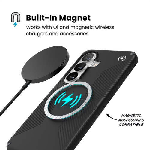 Etui Speck Presidio2 Grip Magnet do Samsung Galaxy S26 MagSafe (Black/Slate Grey/White)