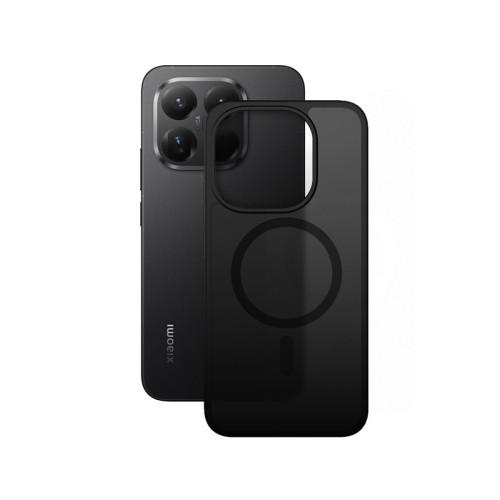Etui Crong Hybrid Matte Magnetic MagSafe do Xiaomi 15T (czarny)