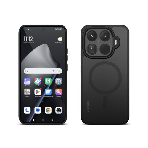 Etui Crong Hybrid Matte Magnetic MagSafe do Xiaomi 15T Pro (czarny)