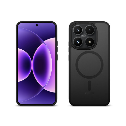 Etui Crong Hybrid Matte Magnetic MagSafe do Xiaomi 17 (czarny)