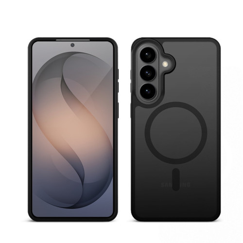 Etui Crong Hybrid Matte Magnetic MagSafe do Samsung Galaxy S26+ Plus (czarny)