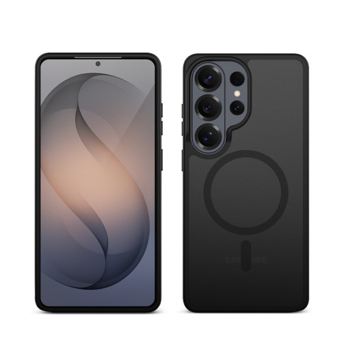 Etui Crong Hybrid Matte Magnetic MagSafe do Samsung Galaxy S26 Ultra (czarny)