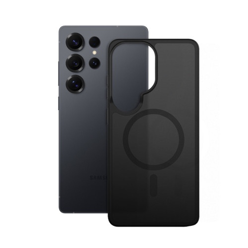 Etui Crong Hybrid Matte Magnetic MagSafe do Samsung Galaxy S25 Ultra (czarny)