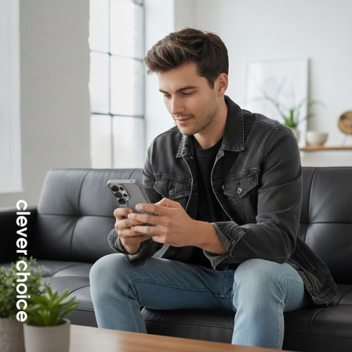 Etui Crong Hybrid Matte Magnetic MagSafe do Samsung Galaxy S26 Ultra (szary)