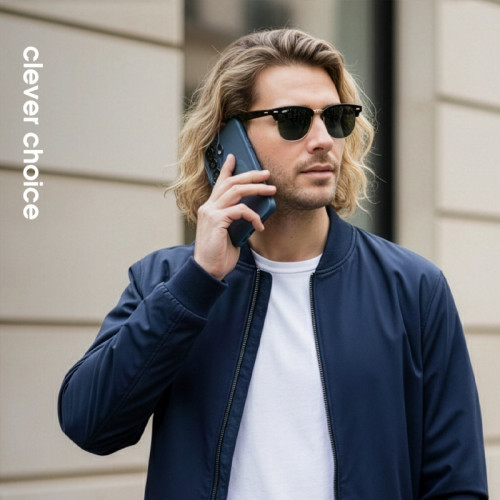 Etui Crong Hybrid Matte Magnetic MagSafe do Samsung Galaxy S25 (granatowy)