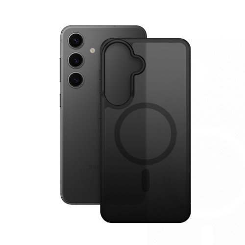Etui Crong Hybrid Matte Magnetic MagSafe do Samsung Galaxy S24 (czarny)