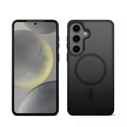 Etui Crong Hybrid Matte Magnetic MagSafe do Samsung Galaxy S24 (czarny)
