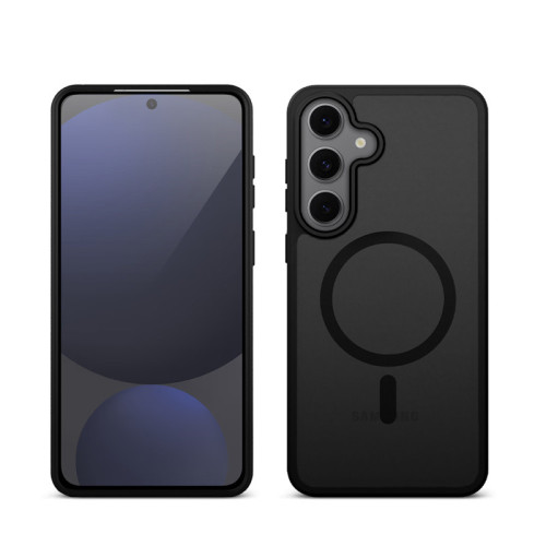 Etui Crong Hybrid Matte Magnetic MagSafe do Samsung Galaxy S24 FE (czarny)