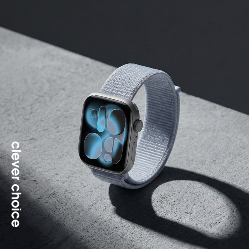 Crong Nylon Sports Strap for Apple Watch 38/40/41/42 mm (Cool Blue)