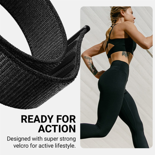 Crong Nylon Sport Band for Apple Watch 44/45/46/49 mm (Midnight Run)