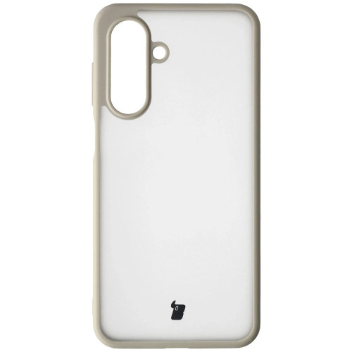 Etui + szkło hartowane Bizon Angelo Pack do Galaxy A17 5G, przydymione z beżową ramką