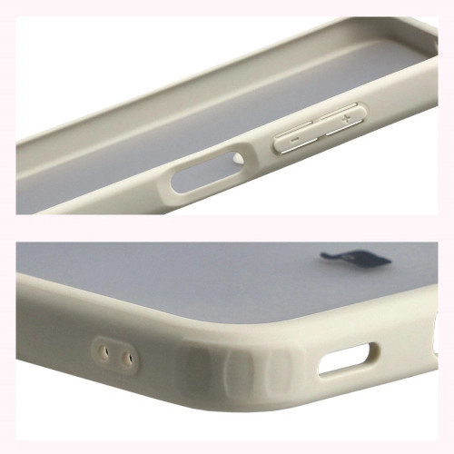 Etui + szkło hartowane Bizon Angelo Pack do Galaxy A17 5G, przydymione z beżową ramką