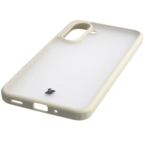 Etui + szkło hartowane Bizon Angelo Pack do Galaxy A17 5G, przydymione z beżową ramką