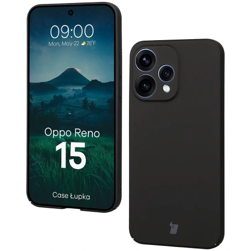 Bison Case Łupka for Oppo Reno 15, black