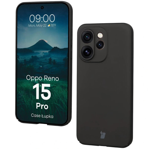 Etui Bizon Case Łupka do Oppo Reno 15 Pro, czarne