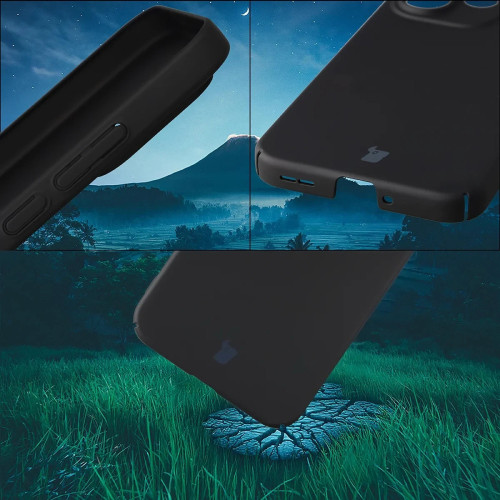 Etui Bizon Case Łupka do Oppo Reno 15 Pro, czarne