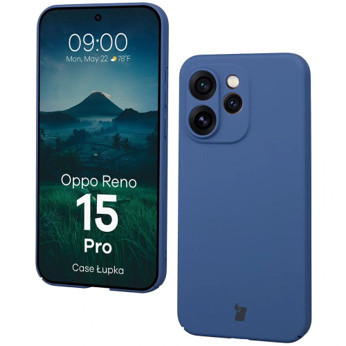 Etui Bizon Case Łupka do Oppo Reno 15 Pro, niebieskie