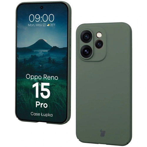 Etui Bizon Case Łupka do Oppo Reno 15 Pro, zielone
