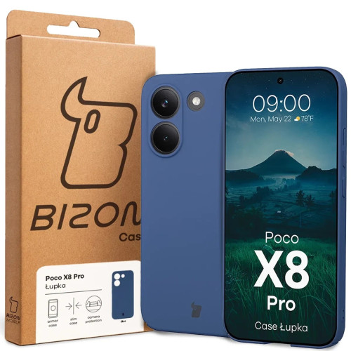 Etui Bizon Case Łupka do Xiaomi POCO X8 Pro, niebieskie