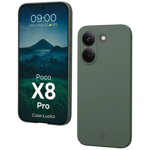 Etui Bizon Case Łupka do Xiaomi POCO X8 Pro, zielone