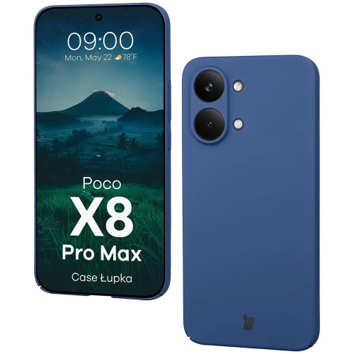 Etui Bizon Case Łupka do Xiaomi POCO X8 Pro Max, niebieskie