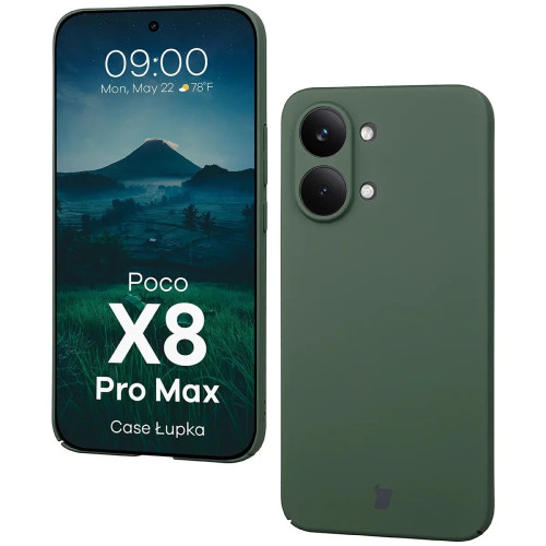 Etui Bizon Case Łupka do Xiaomi POCO X8 Pro Max, zielone