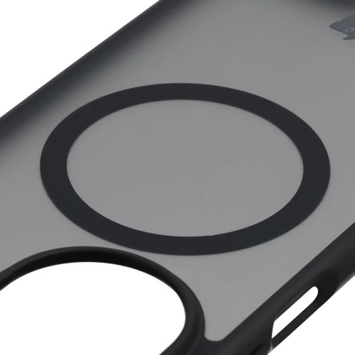 Etui z pierścieniem magnetycznym Bizon Case MatteO do Huawei nova 14 Pro, przydymione-czarne
