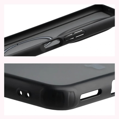 Etui z pierścieniem magnetycznym Bizon Case MatteO do Huawei nova 14 Pro, przydymione-czarne