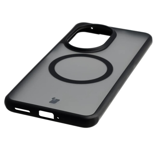 Etui z pierścieniem magnetycznym Bizon Case MatteO do Huawei nova 14 Pro, przydymione-czarne