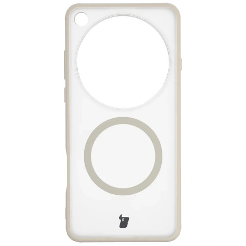 Etui z pierścieniem magnetycznym Bizon Case MatteO do Oppo Find X9 Ultra, przydymione-beżowe