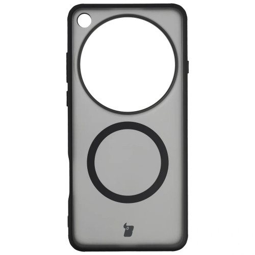 Etui z pierścieniem magnetycznym Bizon Case MatteO do Oppo Find X9 Ultra, przydymione-czarne