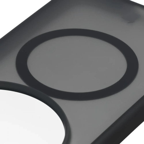 Etui z pierścieniem magnetycznym Bizon Case MatteO do Oppo Find X9 Ultra, przydymione-czarne