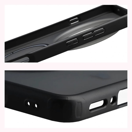 Etui z pierścieniem magnetycznym Bizon Case MatteO do Oppo Find X9 Ultra, przydymione-czarne