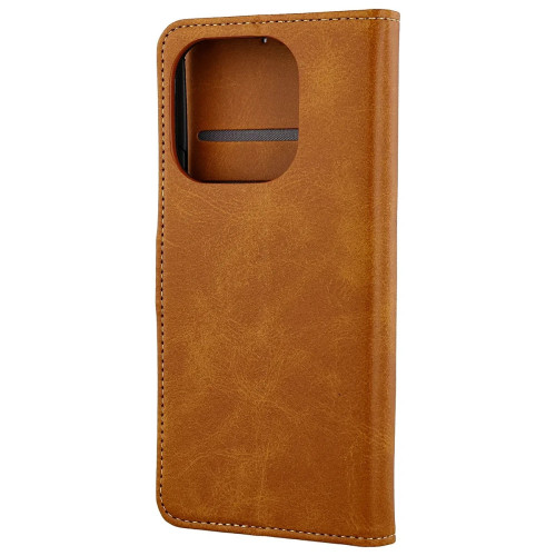 Etui z klapką Bizon Case Pocket do Realme 16 Pro Plus 5G, brązowe