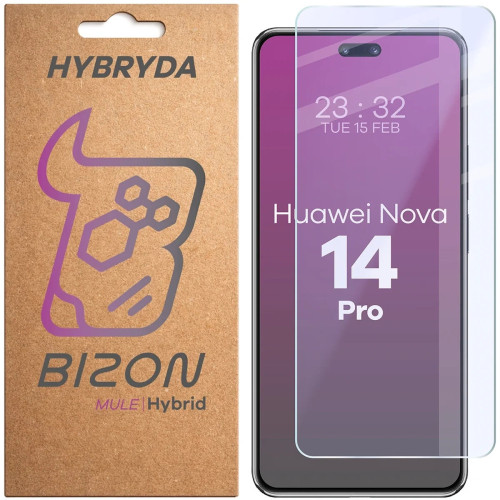 Elastyczne szkło hybrydowe Bizon Hybrid Mule do Huawei nova 14 Pro