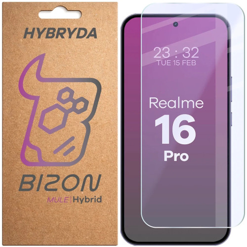 Elastyczne szkło hybrydowe Bizon Hybrid Mule do Realme 16 Pro 5G